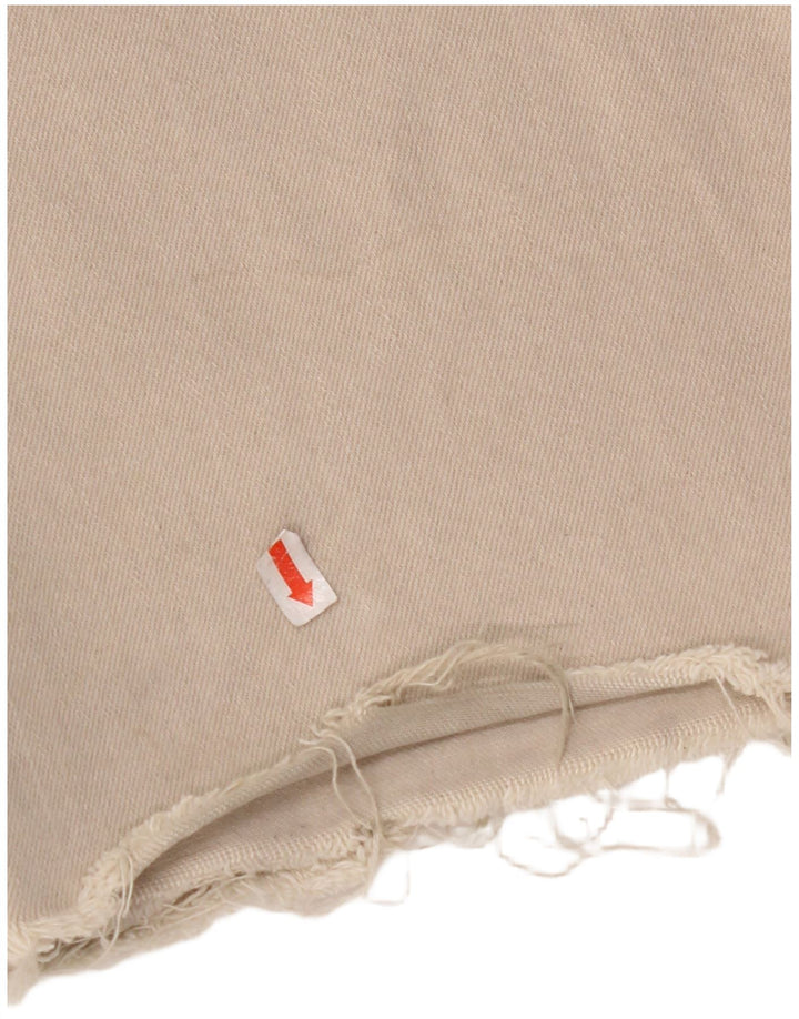 ZARA Jeans feminino The Marine cintura alta com perna larga EU 34 2XS W24 L29 bege