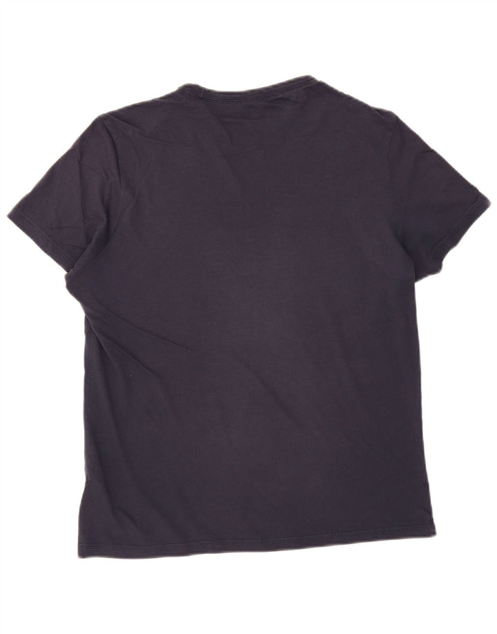 JACK & JONES Camiseta masculina gráfica Top médio algodão azul marinho