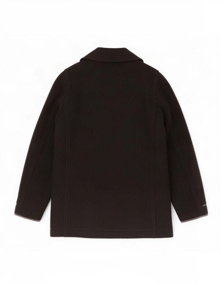 Murphy & Nye Casaco feminino oversized ervilha Reino Unido 10 lã preta pequena
