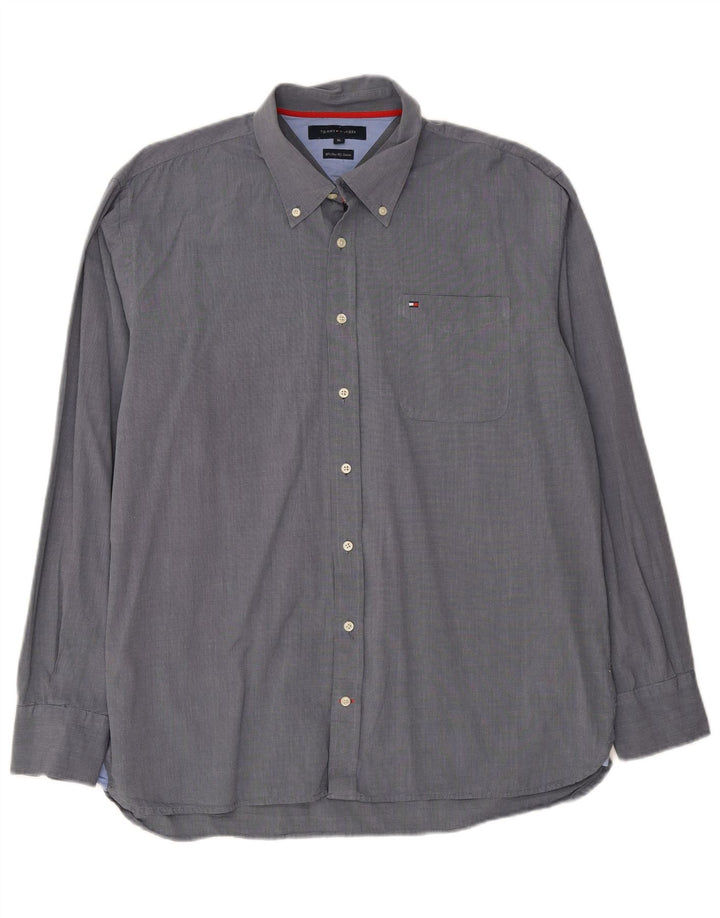 Camisa masculina TOMMY HILFIGER XL azul marinho algodão