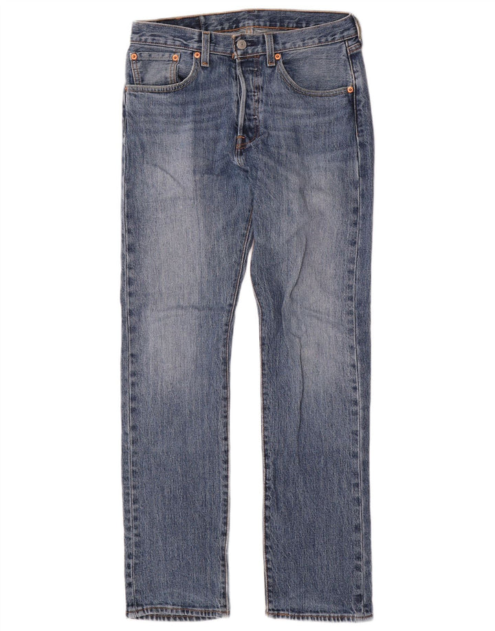 Levi's Masculino 501 Straight Jeans W28 L30 Azul Algodão