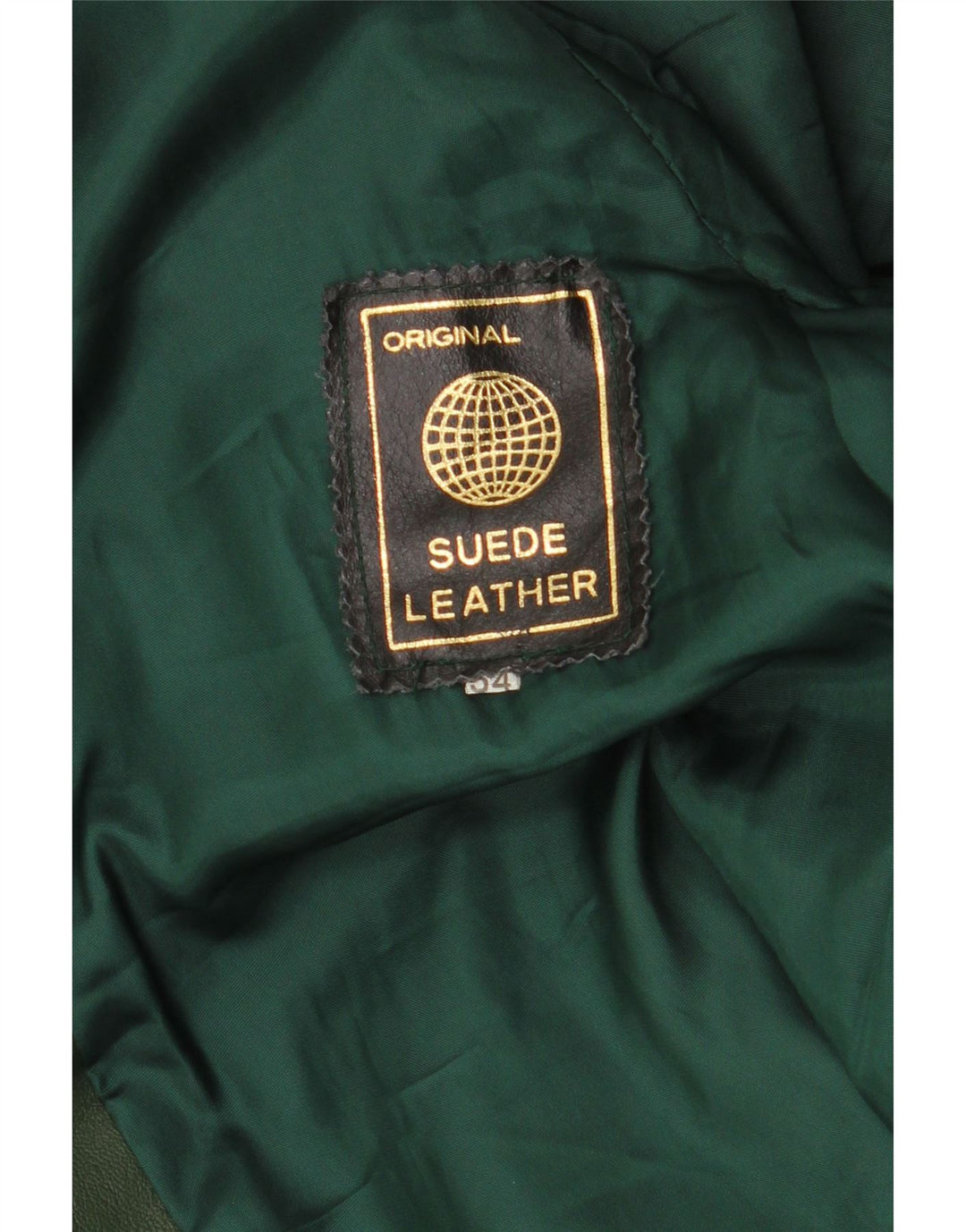 Jaqueta de couro militar colheita feminina vintage IT 54 3XL couro verde