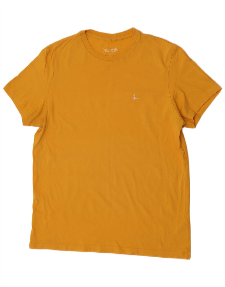 Jack Wills Camiseta masculina grande de algodão amarelo