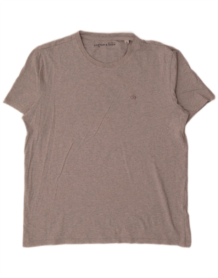 Camiseta masculina Scotch & Soda Top XL cinza manchado
