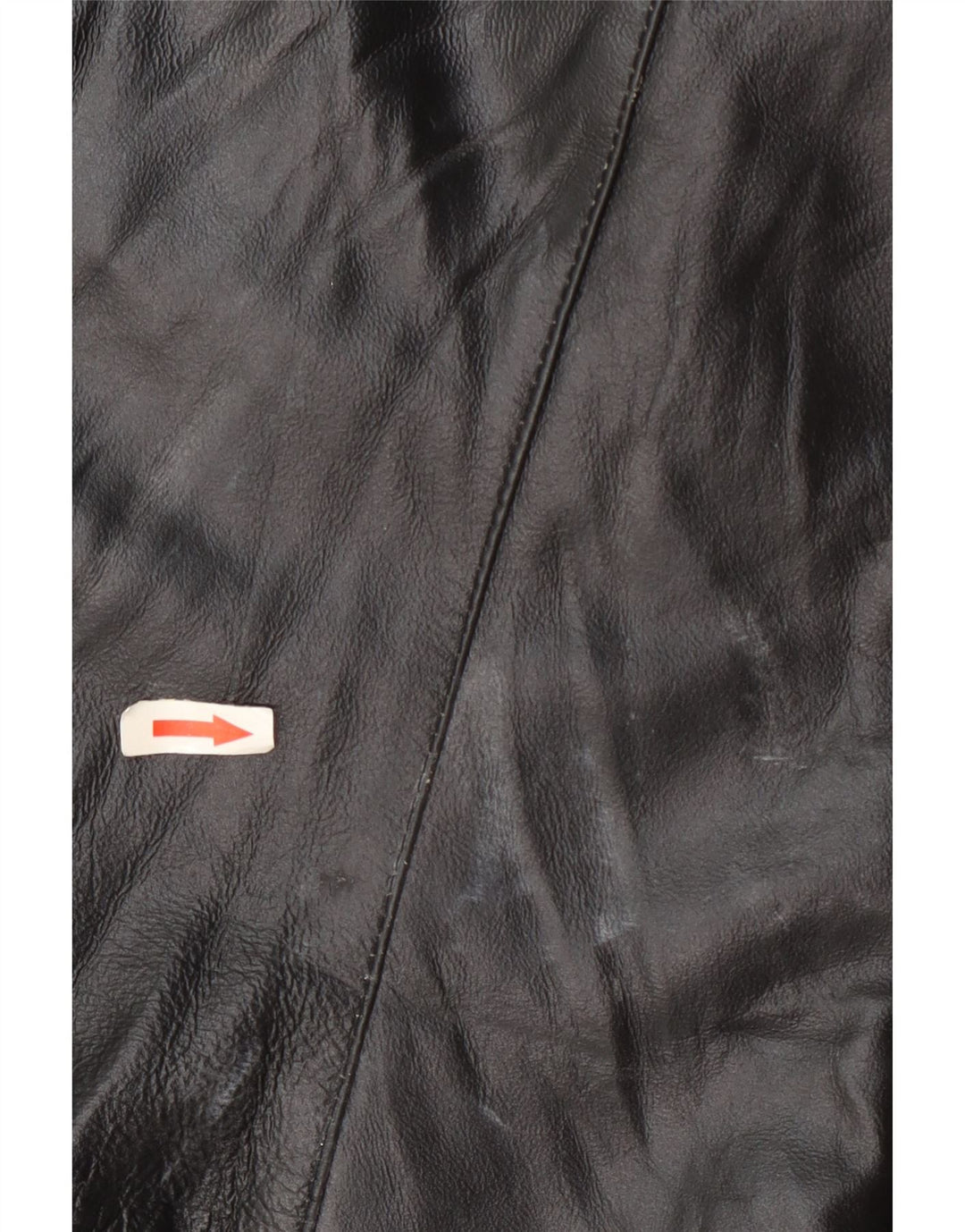 Jaqueta de couro feminina vintage IT 48 XL preto colorblock