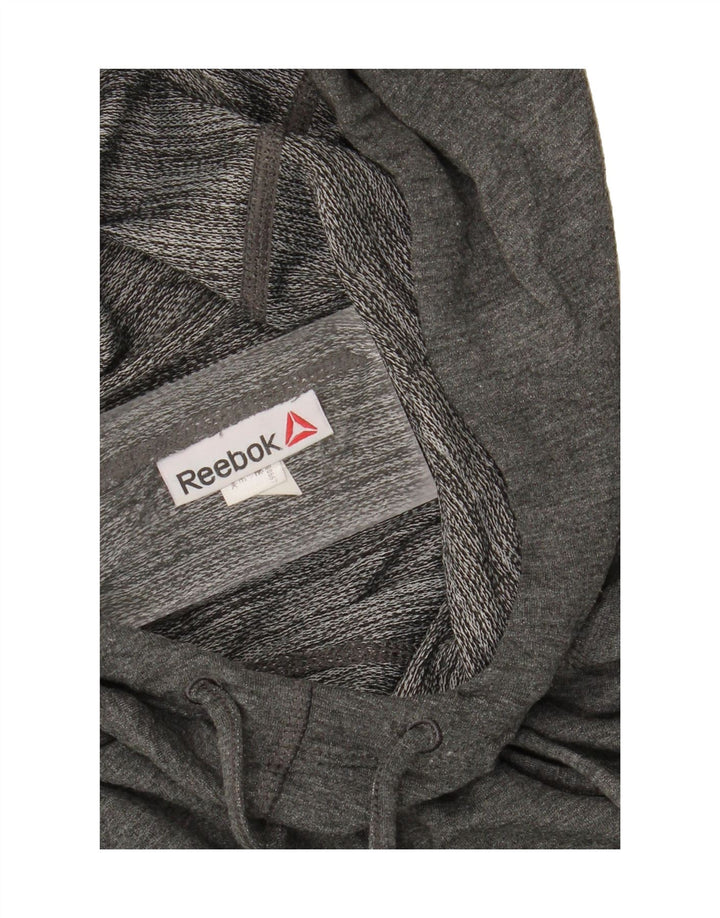 REEBOK Womens Hoodie Jumper UK 14 Large Grey Vintage Reebok and Second-Hand Reebok from Messina Hembry 