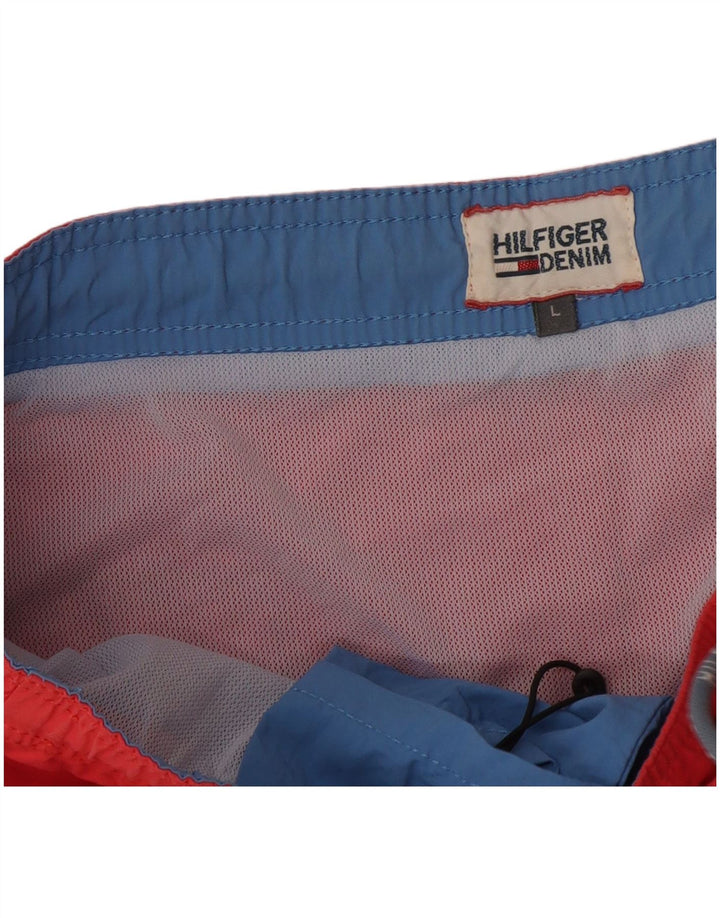 Shorts de natação masculino Tommy Hilfiger grande vermelho