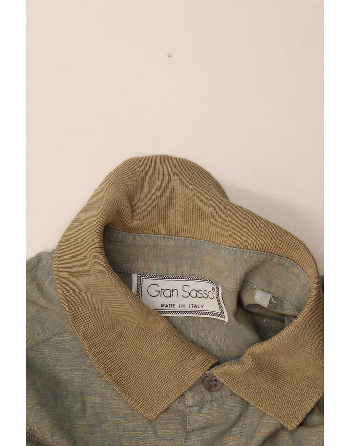 Camisa masculina de manga curta Gran Sasso XL cáqui