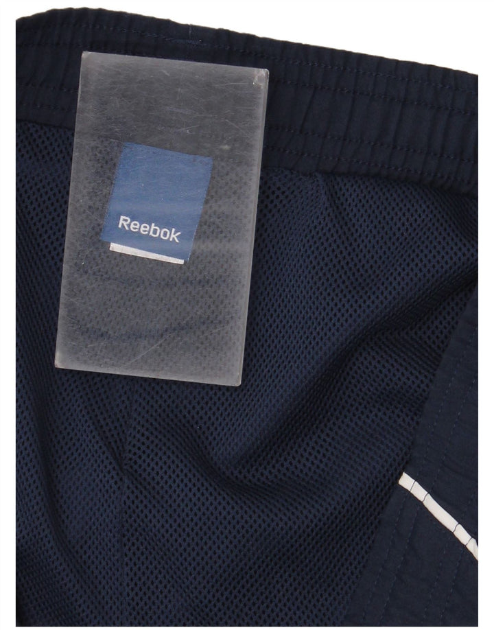 Calça de treino masculina Reebok Joggers pequeno azul marinho Colourblock
