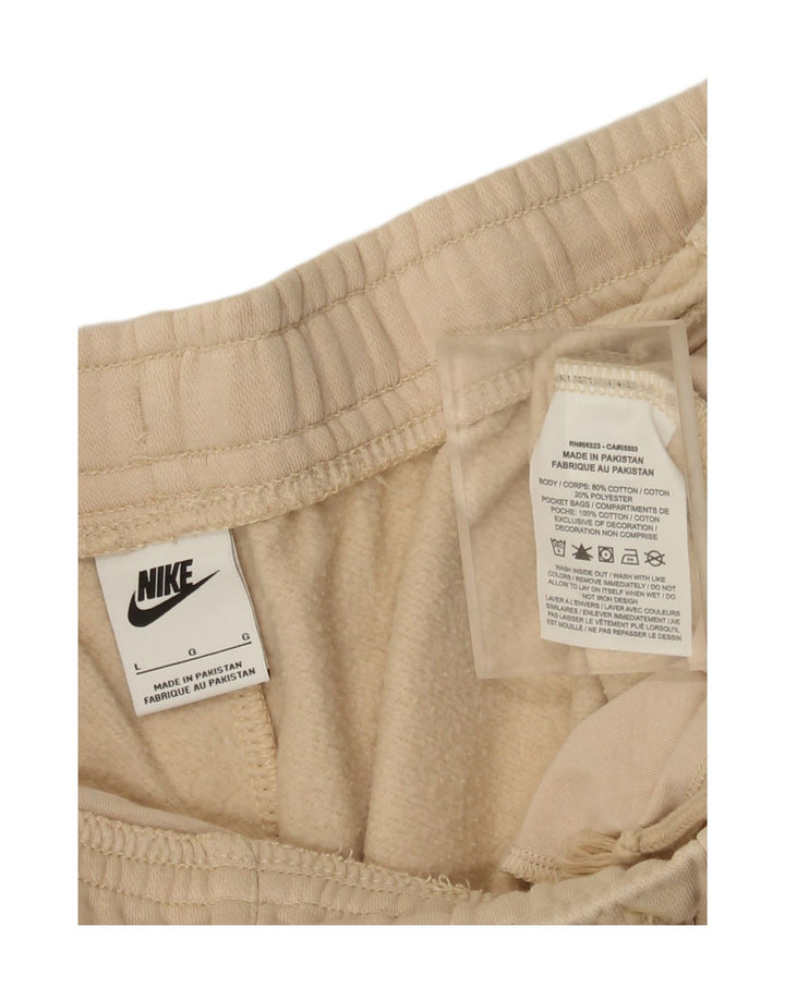 Shorts esportivos masculinos Nike grandes de algodão bege