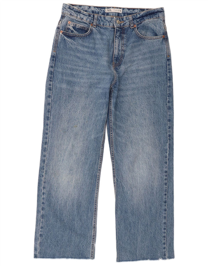 Calça jeans reta feminina Zara EU 40 médio W30 L28 algodão azul