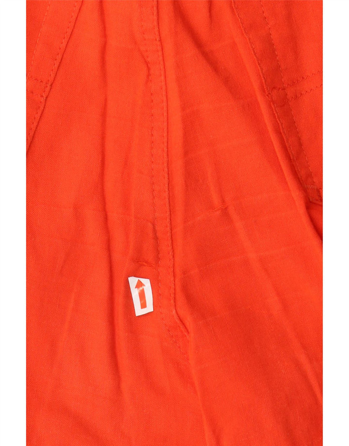 Calça feminina reta casual ARMANI W31 L30 laranja linho