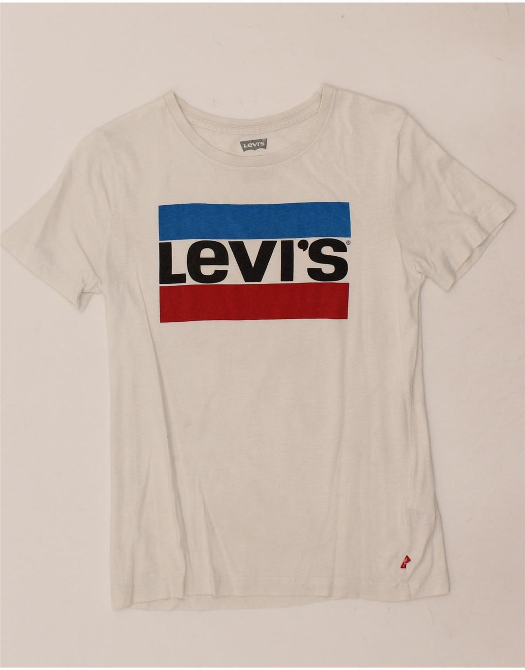 LEVI'S Boys Graphic T-Shirt Top 11-12 Years White Cotton Vintage Levi's and Second-Hand Levi's from Messina Hembry 