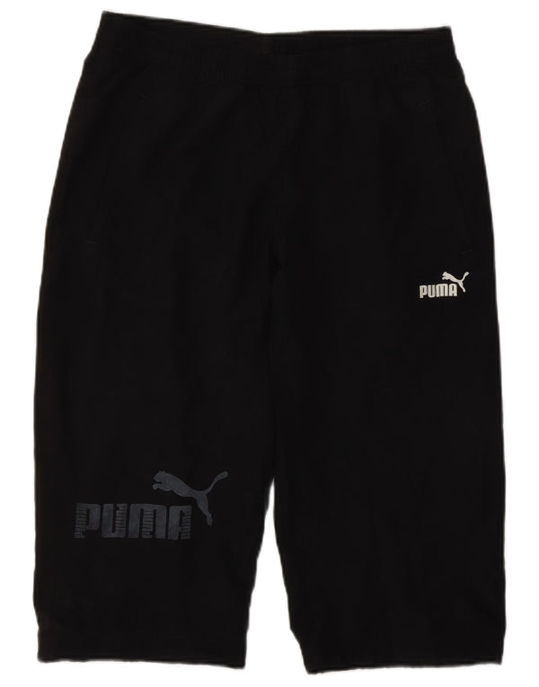 Shorts esportivos PUMA Boys Graphic Bermuda 13-14 anos preto poliéster