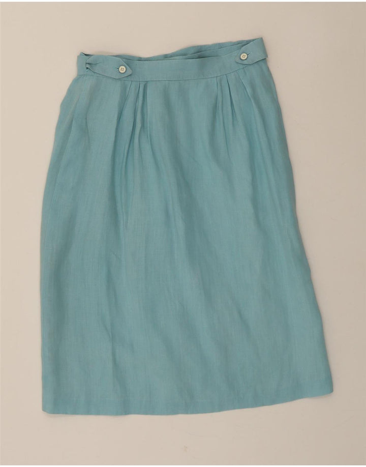 VINTAGE Womens Straight Skirt W28 Medium Blue Vintage Vintage and Second-Hand Vintage from Messina Hembry 