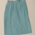VINTAGE Womens Straight Skirt W28 Medium Blue Vintage Vintage and Second-Hand Vintage from Messina Hembry 