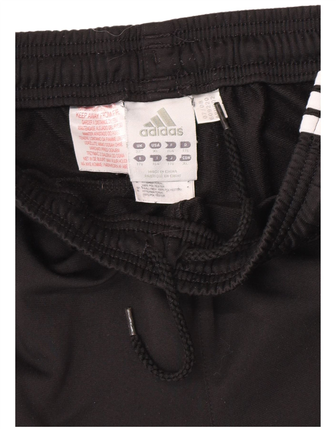 Adidas meninos calças de treino joggers 15-16 anos preto poliéster