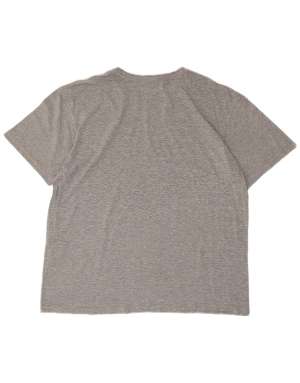 Camiseta masculina Polo Ralph Lauren grande algodão manchado cinza