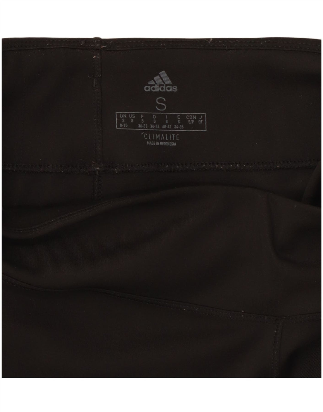 Adidas Womens Climalite Leggings UK 8/10 Pequeno Poliéster Preto