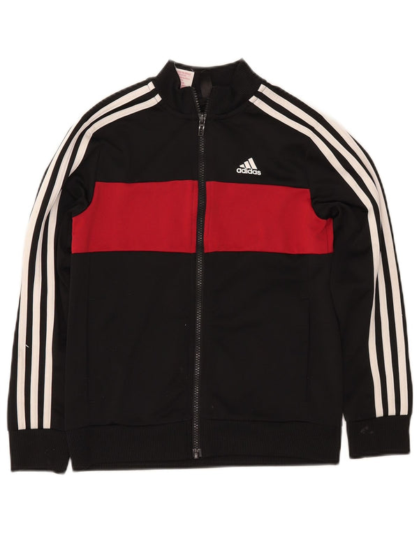 ADIDAS Meninos Treino Top Jaqueta 9-10 Anos Preto Colorblock Poliéster