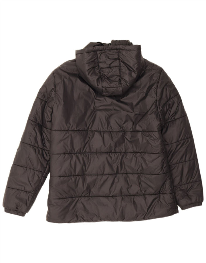 Jaqueta acolchoada com capuz masculina Puma UK 40 poliéster cinza grande