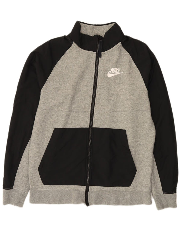 Nike Mens Tracksuit Top Jacket Pequeno Cinza Colorblock Algodão