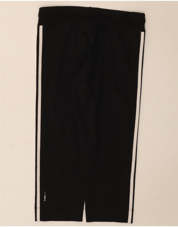 Adidas Womens Climalite Capri Calças de treino UK 14 Médio Preto