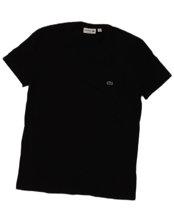 Camiseta masculina Lacoste Regular Fit tamanho 4 médio algodão preto
