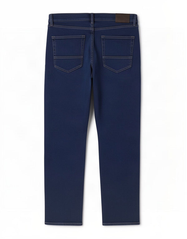 Marks & Spencer Calça jeans reta masculina desgastada W32 L29 algodão azul marinho