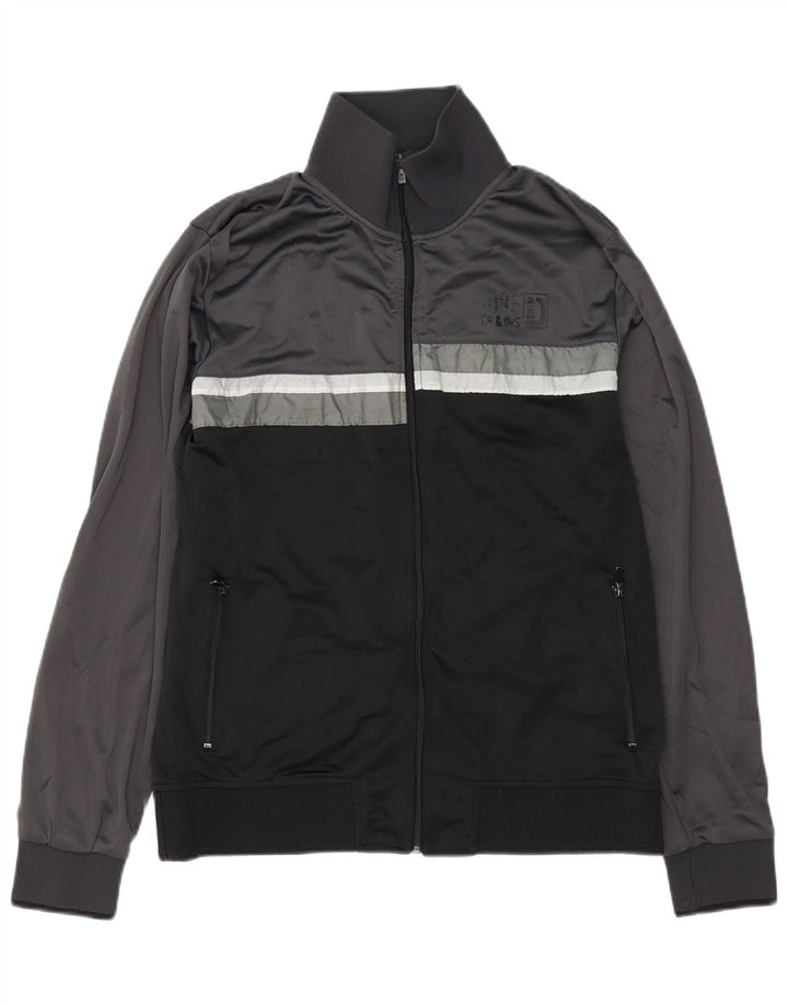 Jaqueta masculina de agasalho gráfico Jack & Jones XL preto colorblock