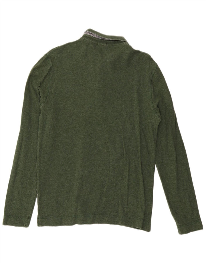Camisa polo masculina de manga comprida Hugo Boss grande verde