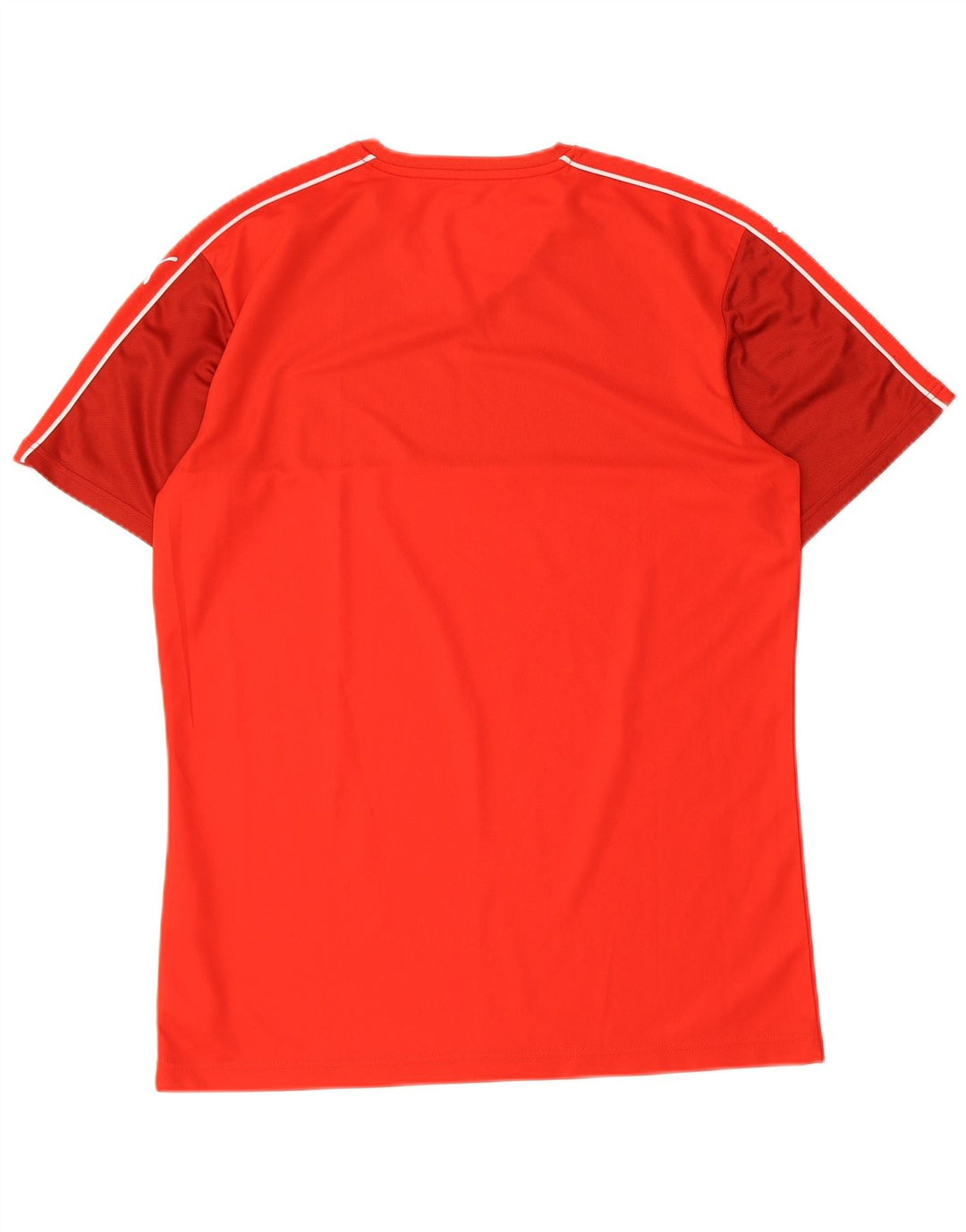 Camiseta masculina Puma grande poliéster colorblock vermelho