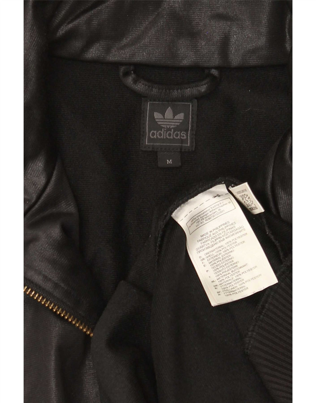 Adidas Mens Chile 62 Tracksuit Top Jacket Médio Preto Poliéster