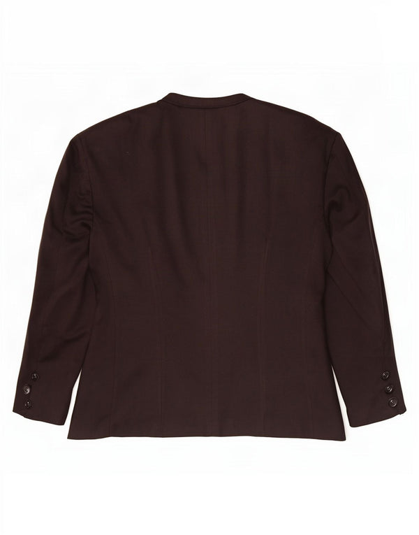 Jaqueta blazer feminina vintage com peito duplo Reino Unido 14 médio preto