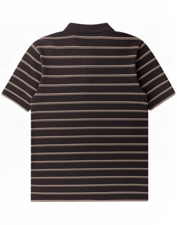 Camisa Polo Masculina Adidas UK 44/46 Grande Listrada Preta