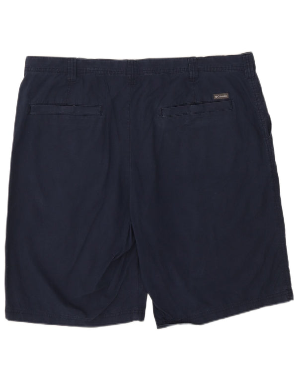 Columbia Mens Chino Shorts W40 XL Azul Marinho Algodão