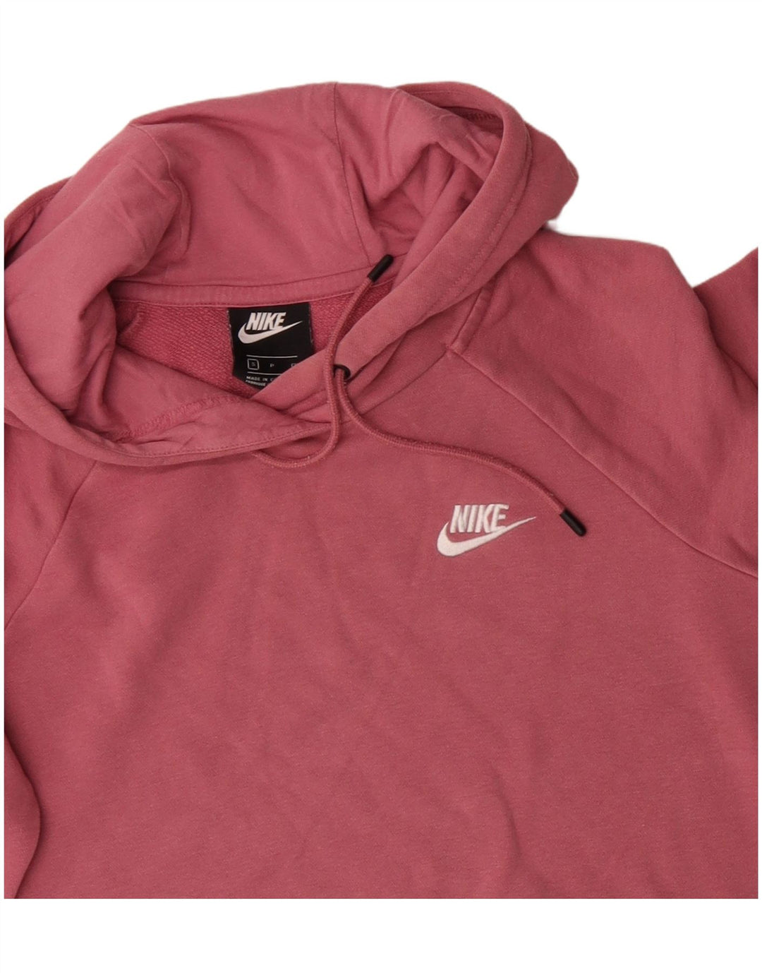 Jumper com capuz feminino Nike Oversized UK 10 pequeno algodão rosa