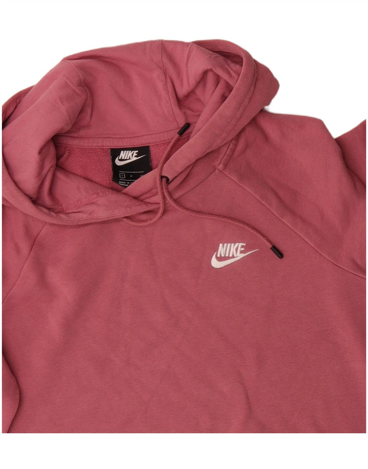 Jumper com capuz feminino Nike Oversized UK 10 pequeno algodão rosa