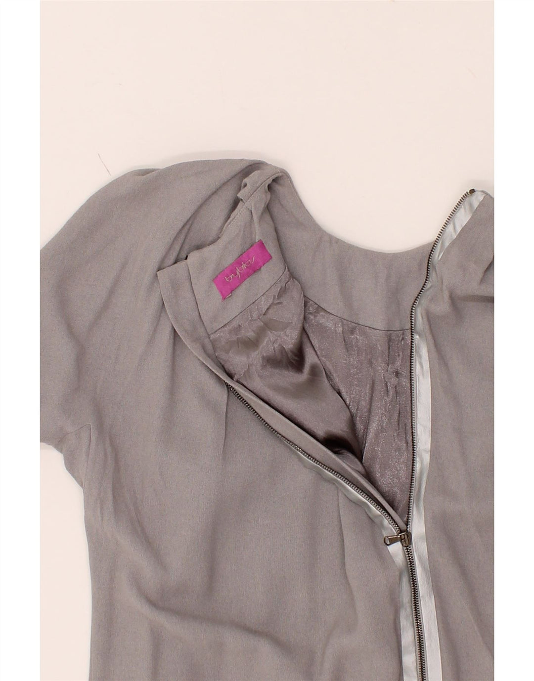 BYBLOS Womens Oversized Shift Dress IT 40 Small Grey Colourblock Vintage Byblos and Second-Hand Byblos from Messina Hembry 
