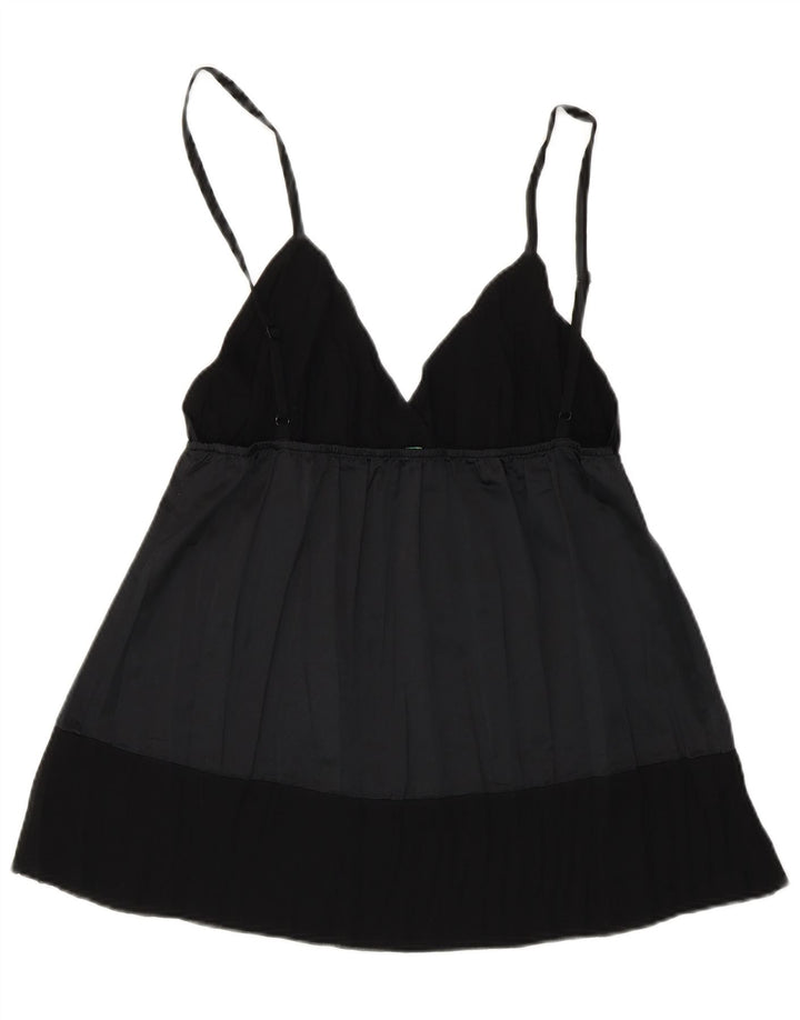 Benetton Cami Top Feminino UK 12 Médio Preto