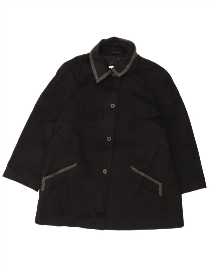 Sobretudo feminino LONDON FOG US 18 2XL lã preta