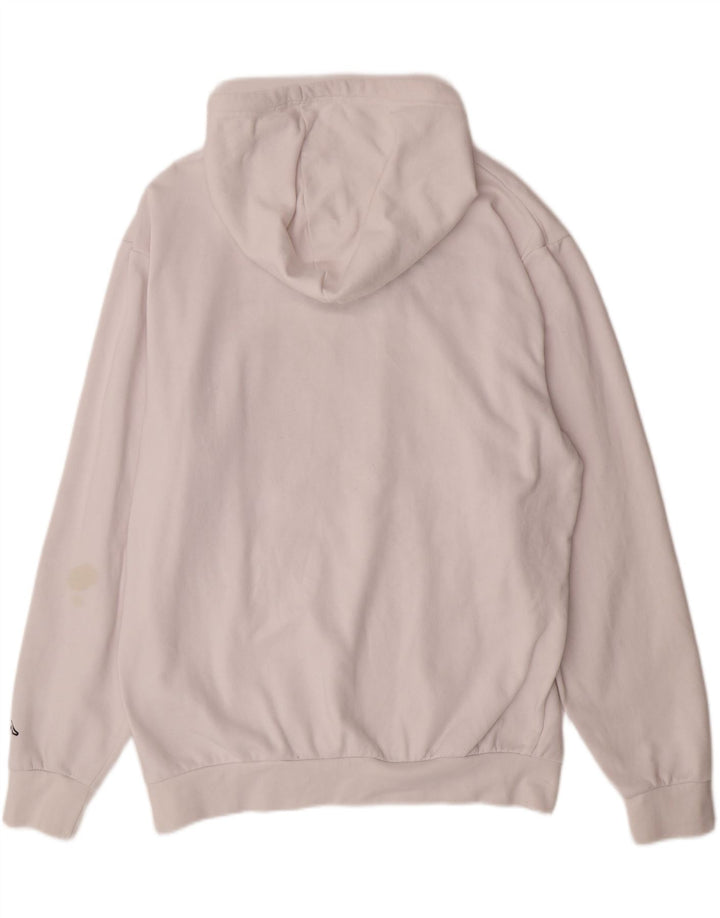 KAPPA Mens Graphic Hoodie Jumper XL White Cotton Vintage Kappa and Second-Hand Kappa from Messina Hembry 