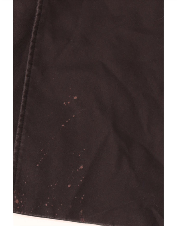 Zara Mens Trench Coat UK 38 Médio Preto Poliéster