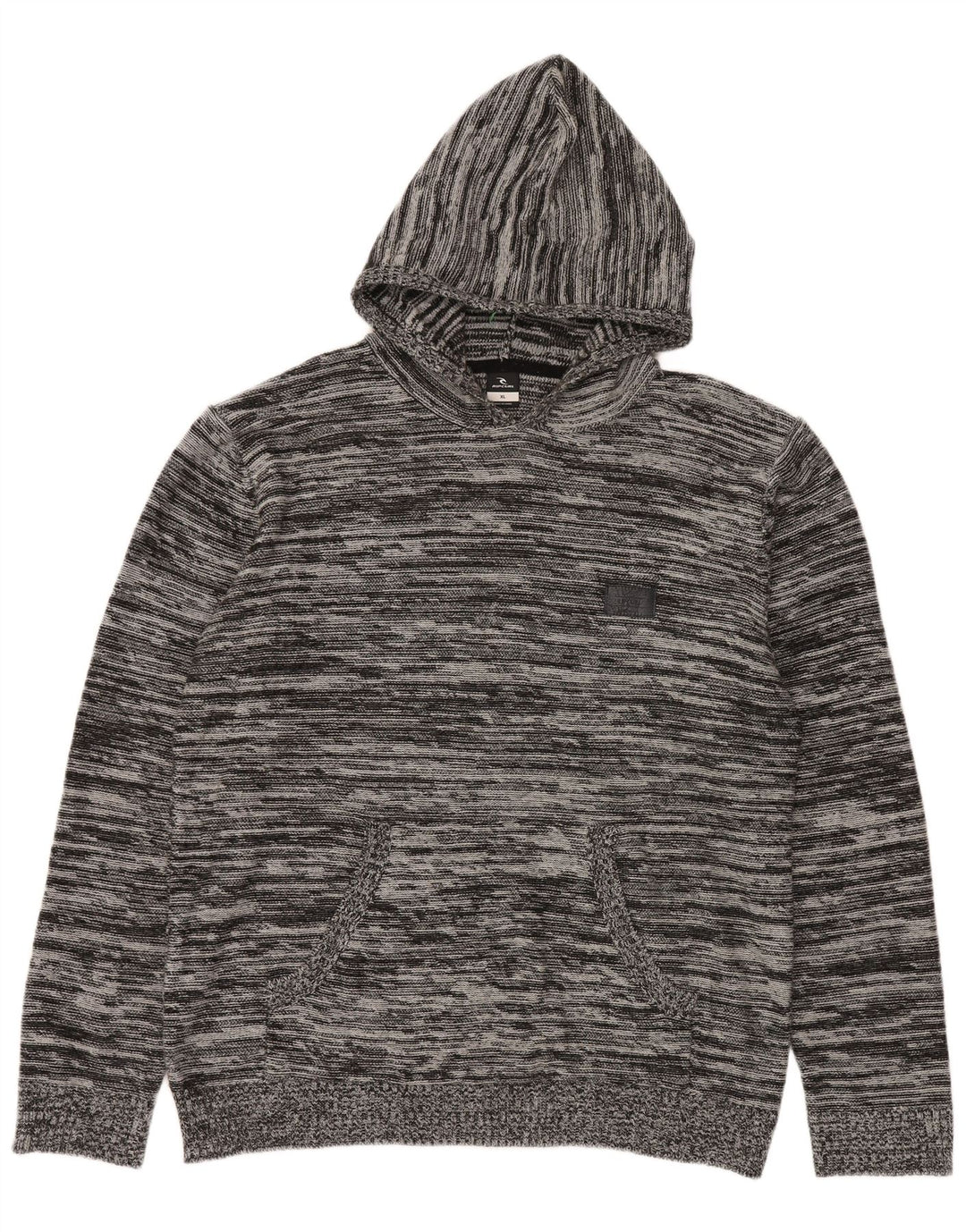 Suéter masculino com capuz Rip Curl XL cinza manchado acrílico