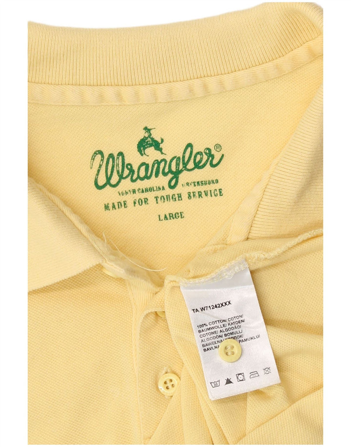 Camisa polo masculina Wrangler grande algodão amarelo