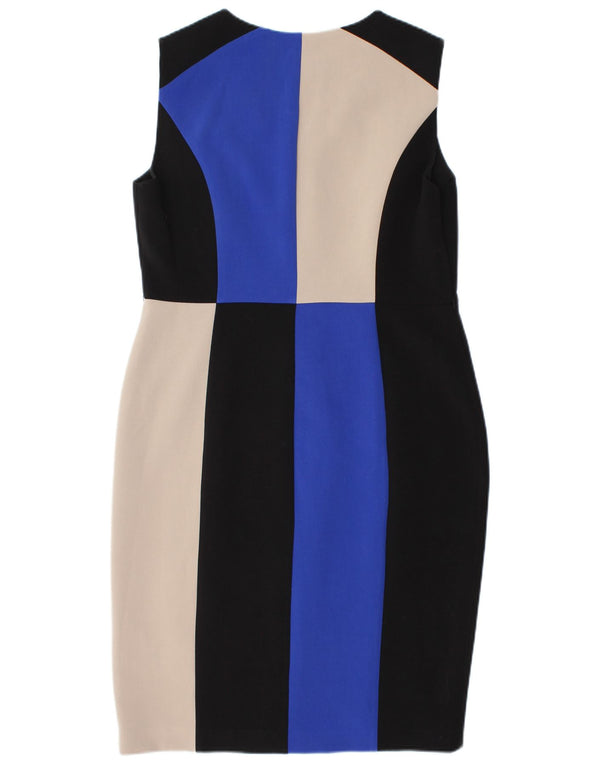 Vestido bainha feminino FASE EIGHT UK 16 grande bloco colorido multicolorido