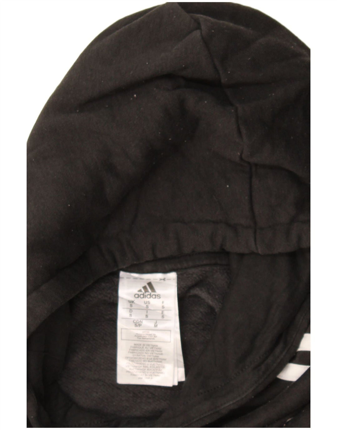 Adidas Mens Hoodie Jumper Pequeno Algodão Preto