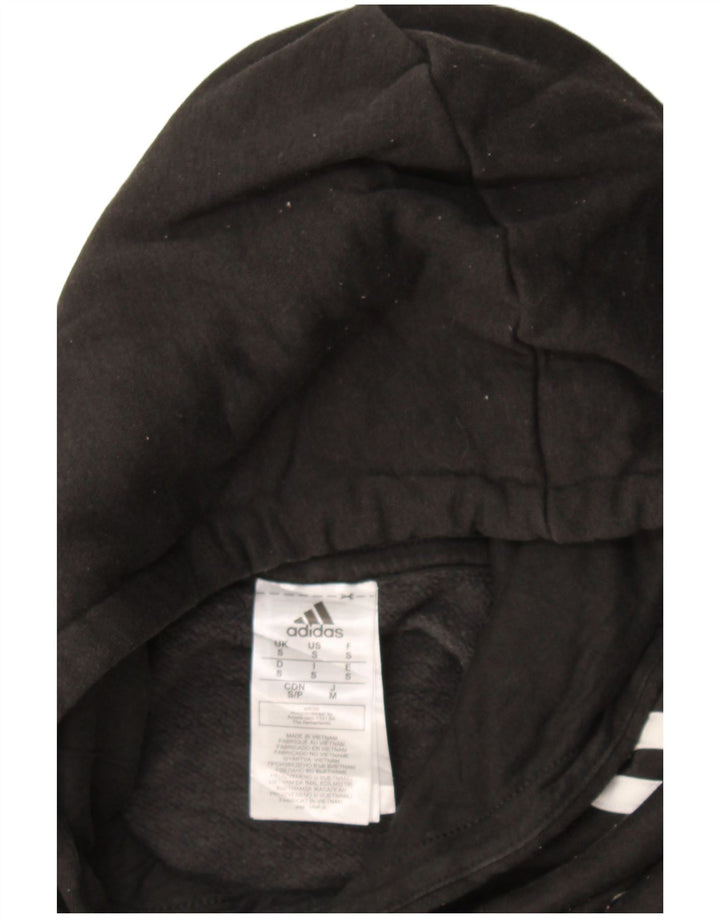 Adidas Mens Hoodie Jumper Pequeno Algodão Preto