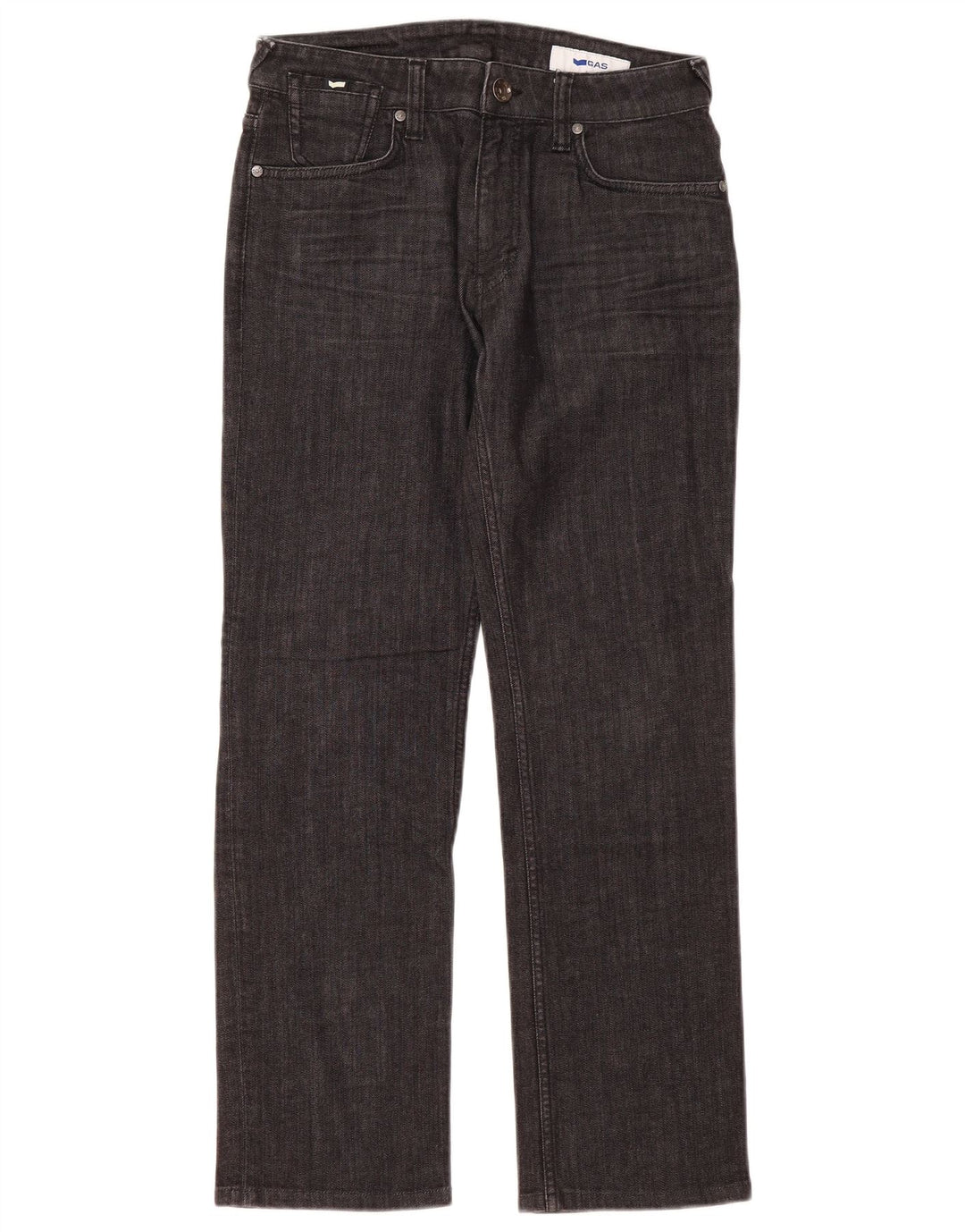 Calça jeans reta feminina Gas W30 L30 algodão cinza