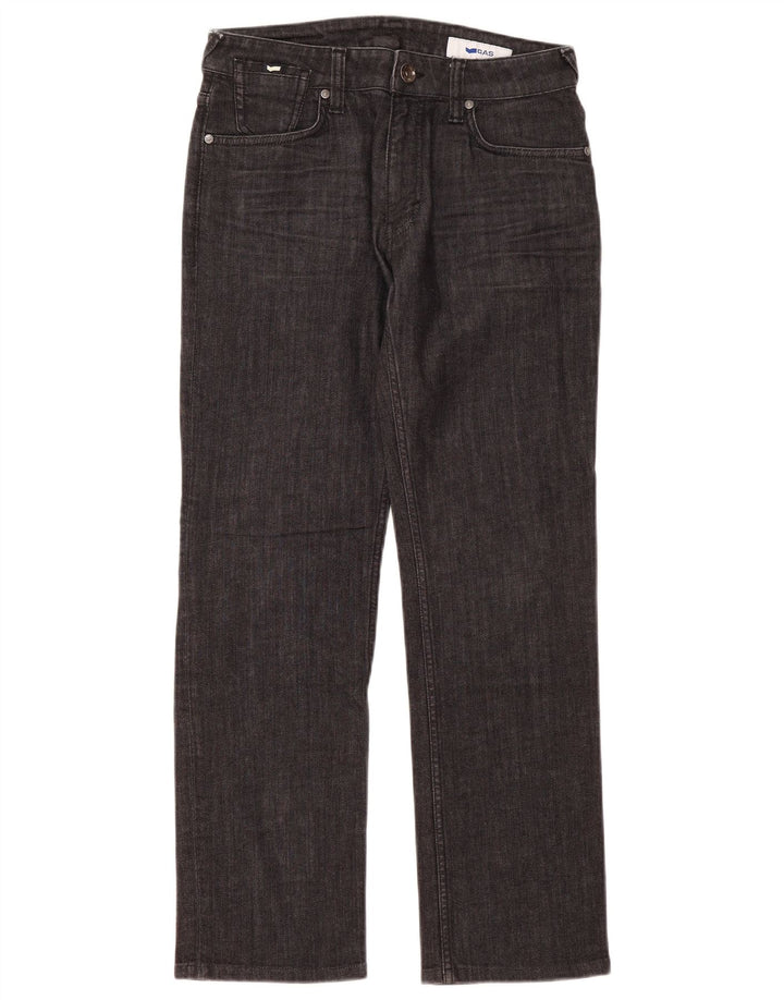 Calça jeans reta feminina Gas W30 L30 algodão cinza